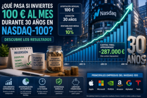 ¿Qué pasa si inviertes 100 € al mes durante 30 años en Nasdaq-100? Descubre los resultados